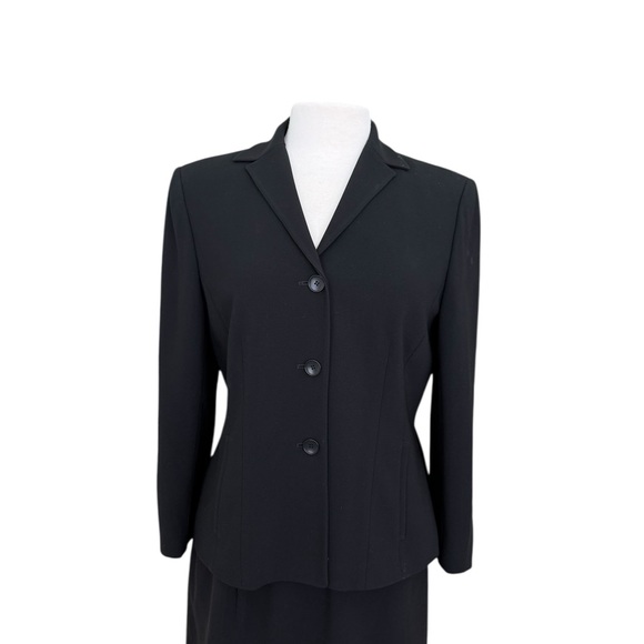 Ann Taylor Classic Black Blazer & Skirt Work Set Size 12P - Picture 2 of 8